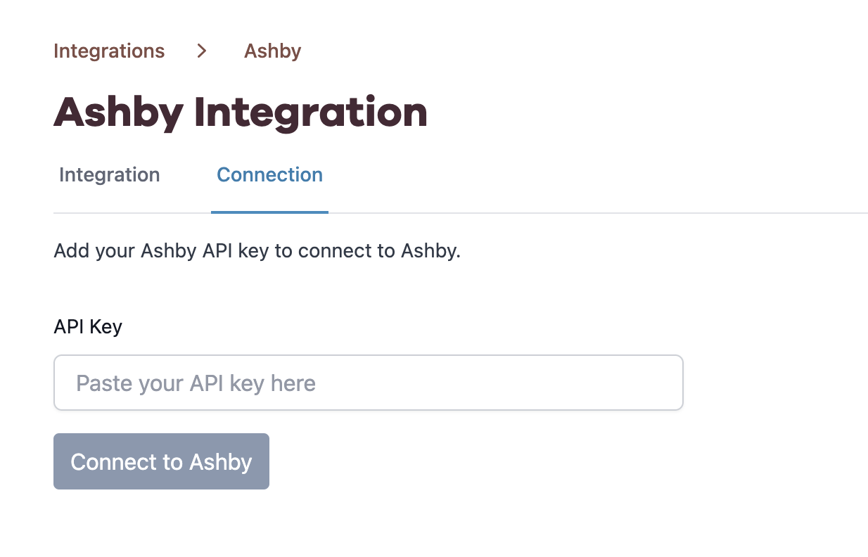 Ashby integration box on HireJoy