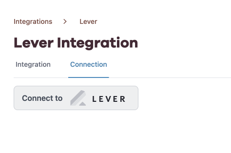 Connect to Lever