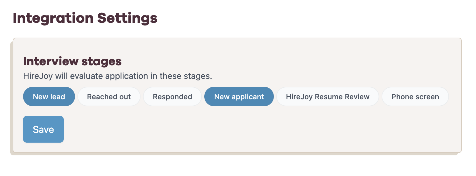 Screen lever leads and applicants with HireJoy